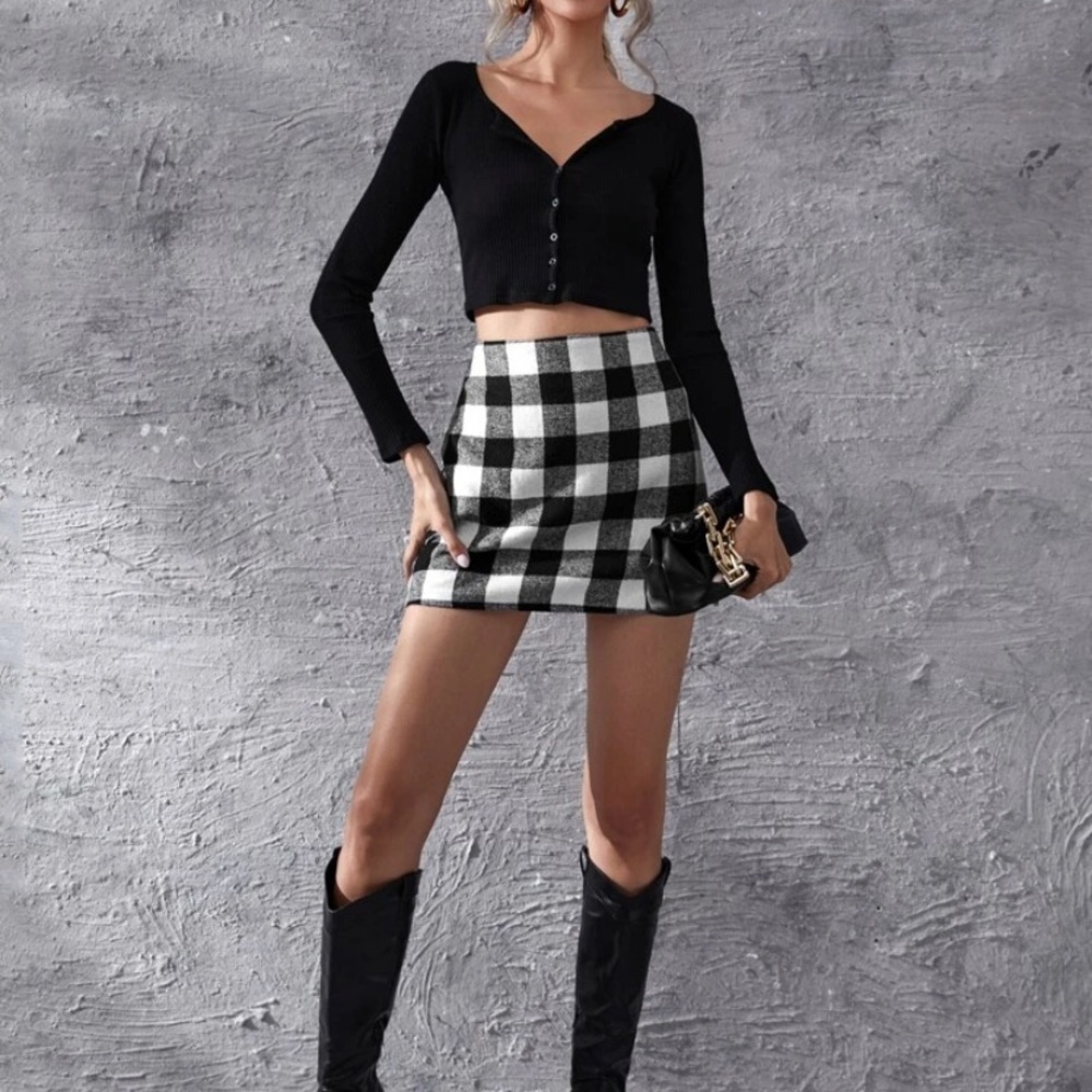 SOLD Gingham Mini Skirt